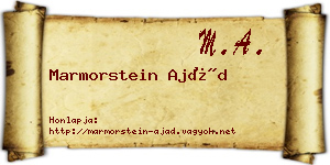 Marmorstein Ajád névjegykártya